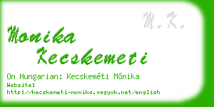 monika kecskemeti business card