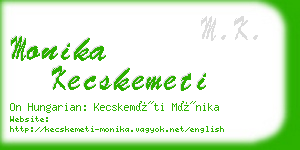 monika kecskemeti business card